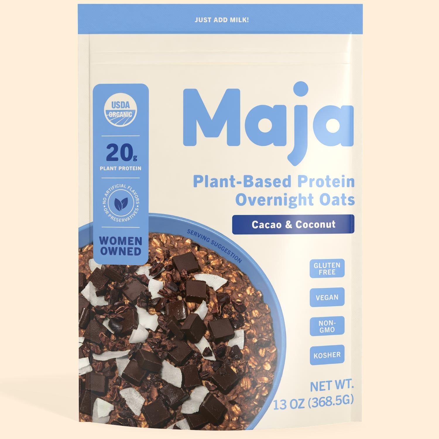 Chocolate Coconut Overnight Oats | Maja